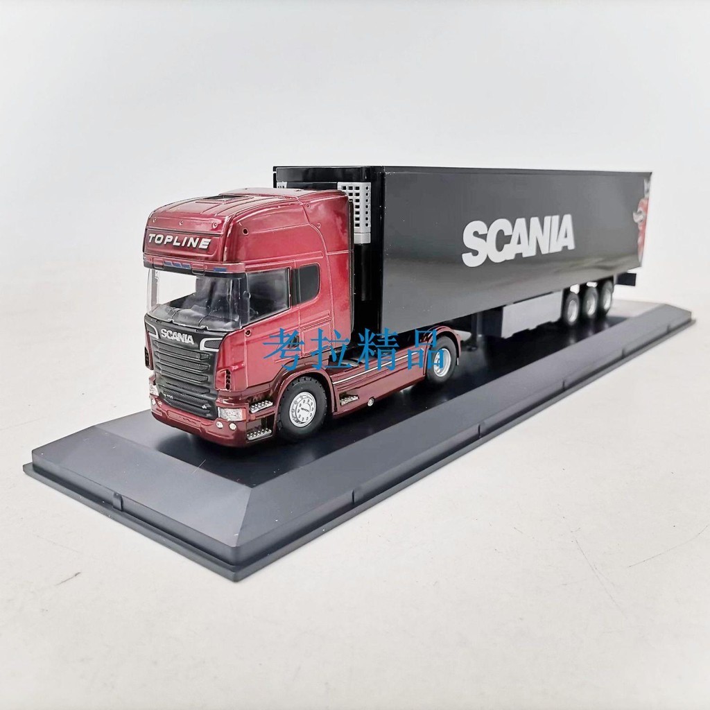 🌓kaola🌓1:50//斯堪尼亞重型運輸車拖掛車卡車集裝箱仿真合金模型擺件展示DGGGH
