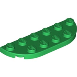 LEGO零件 圓形平板 2x6 綠色 18980 6133852【必買站】樂高零件