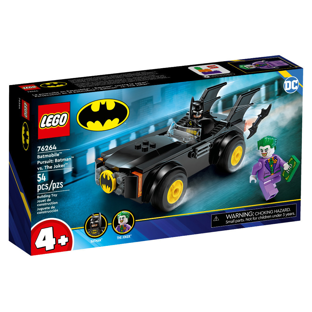 LEGO 76264 蝙蝠車追逐：蝙蝠俠與小丑 超級英雄系列【必買站】樂高盒組