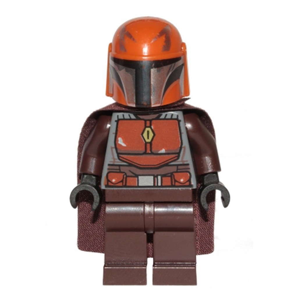 LEGO人偶 SW1079 曼達洛人戰士 (橘頭盔, 深棕披風) 星際大戰系列【必買站】樂高人偶
