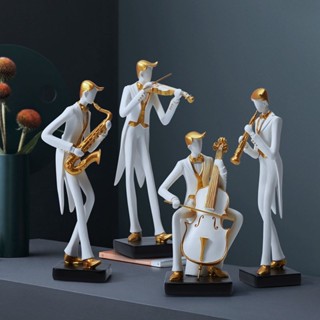 【新北有貨】✔️交響樂器音樂傢人物傢居擺件裝飾品小提琴鋼琴大提琴樂隊藝術品✔️