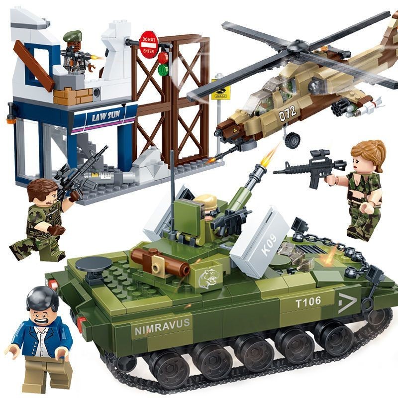積木 玩具 古迪兼容樂高 積木 獵虎行動軍事系列坦克戰車拼裝男孩子組裝小玩具