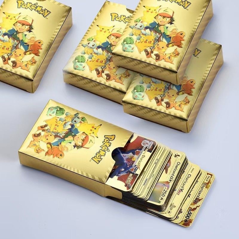 【臺灣出貨】精靈寶可夢卡片神奇寶貝皮卡丘卡寵物卡11/27/55PCS口袋妖怪卡牌