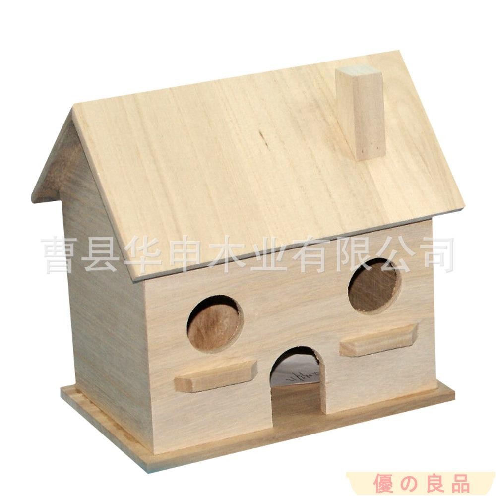 台灣出貨 蘆丁雞造景倉鼠小木屋草窩桌躲藏屋造景房子別墅小雞倉鼠木質玩具
