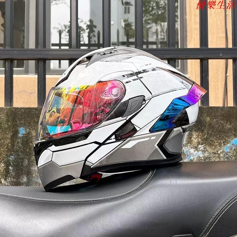 【優樂生活】 ORZ摩托車新國標3C頭盔揭面盔全盔尾翼半盔安全帽個性冬季機車