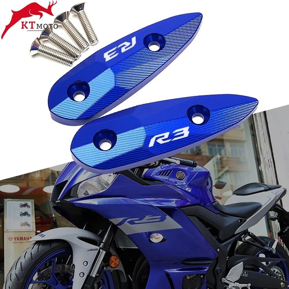 ❅山葉 Cnc 擋風玻璃擋風玻璃驅動鏡孔蓋適用於 YAMAHA YZF R3 YZF-R3 YZFR 3 2015-20