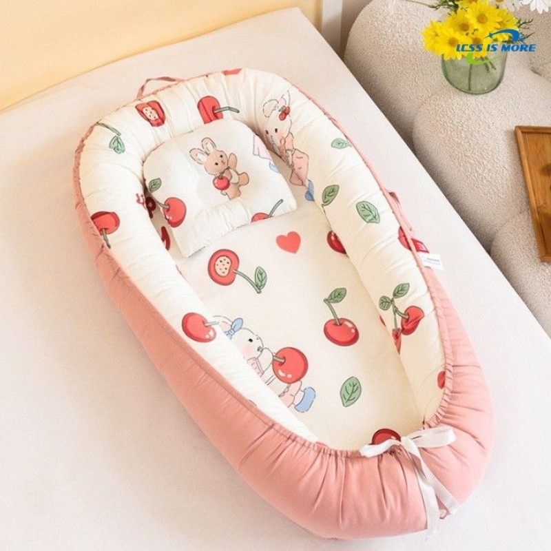 便攜式嬰兒床 防壓床中床 仿生寶寶移動床上床 新生兒睡床 可拆卸折疊床 嬰兒床中床 便攜式嬰兒床 嬰兒床邊床 防壓嬰兒床