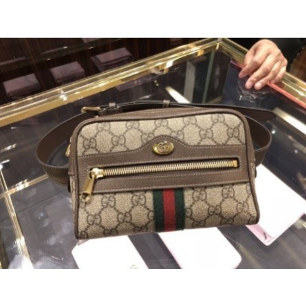 小餅二手 Gucci 517076 Ophidia GG Supreme small 腰包