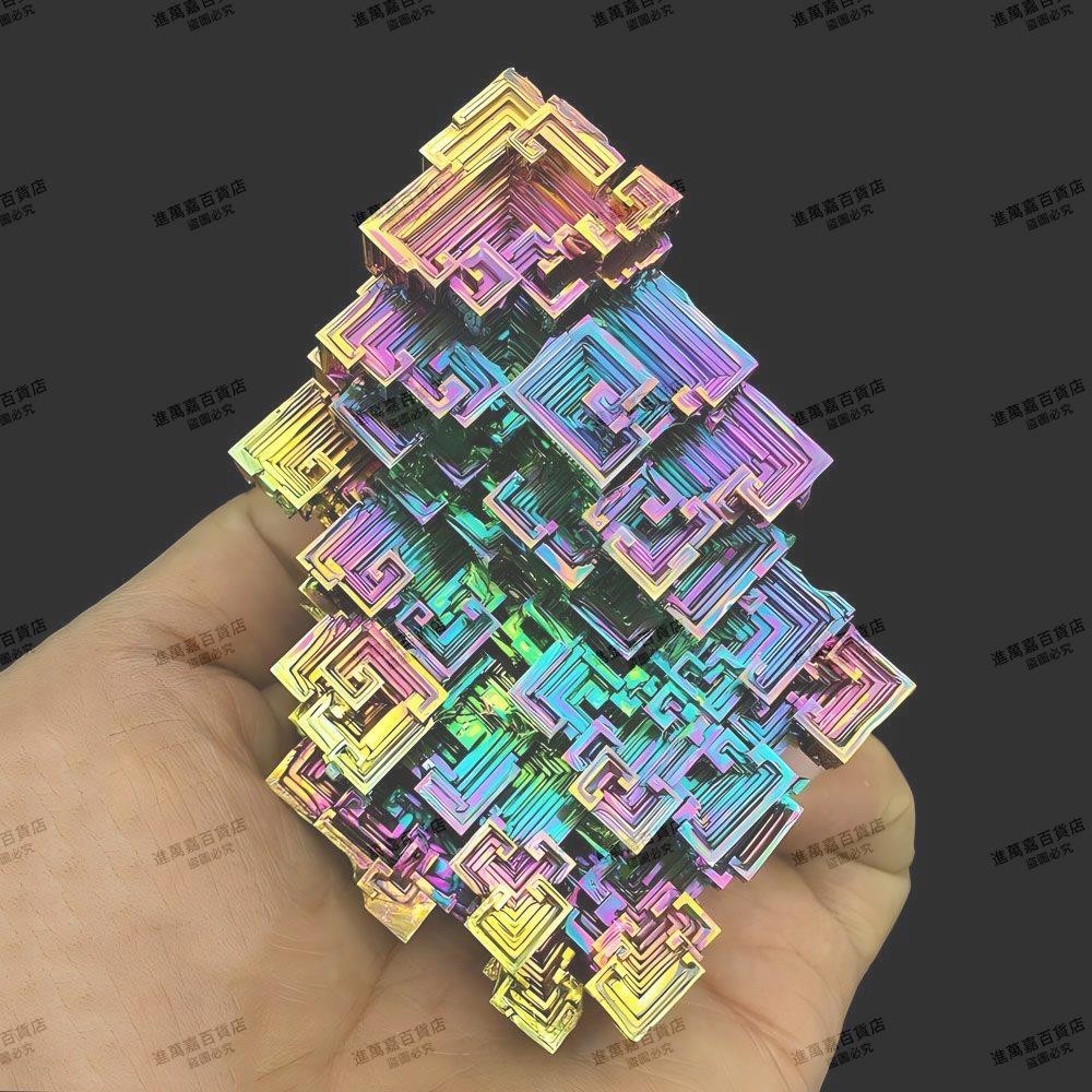 鉍晶體金屬結晶化學元素周期表彩色創意禮物標本鉍礦石桌面小擺件