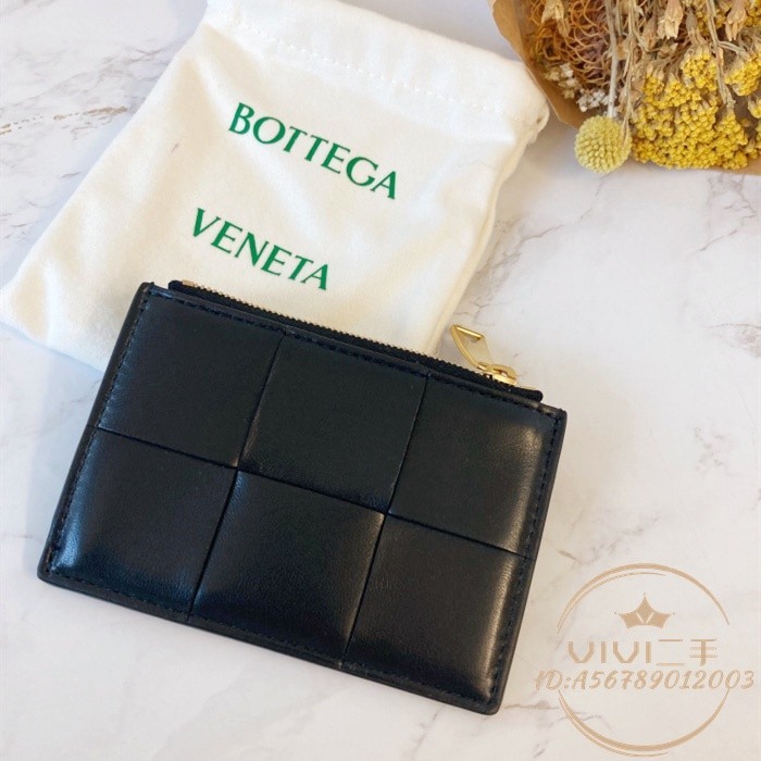 現貨二手 BOTTEGA VENETA 寶緹嘉 BV 編織 拉鏈零錢包 卡包 信用卡夾 651393