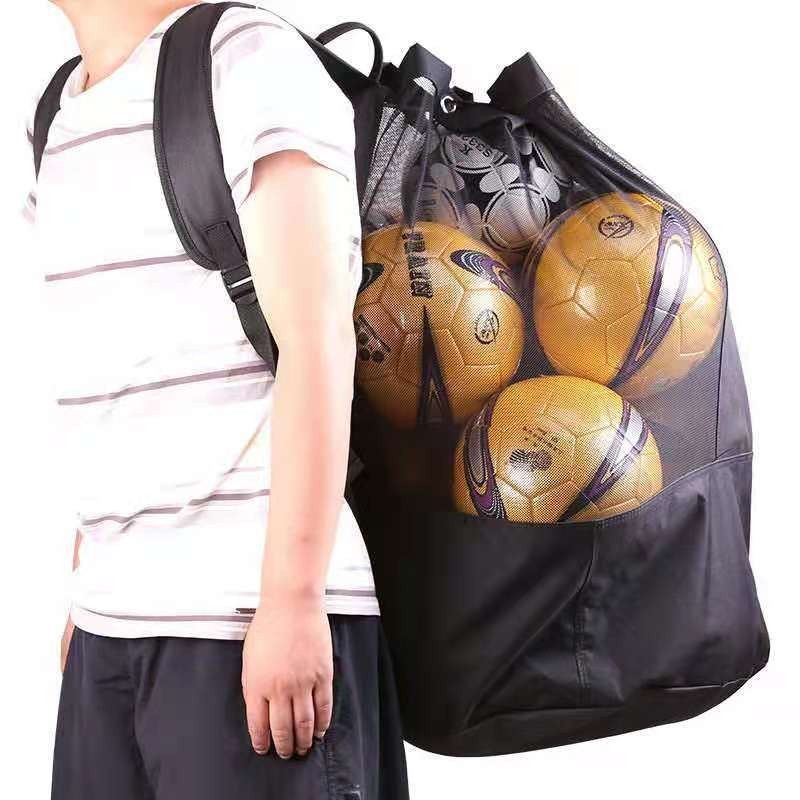 【熱賣】單肩籃球包 大球兜 足球包 籃球網袋大球袋可裝20球左右