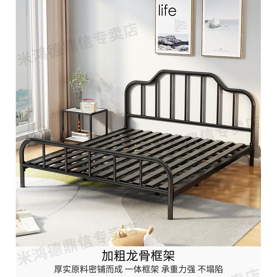 床架✨ 雙人床架 床架單人加大 歐式床 輕奢床 鐵床 臥室床 白鐵床 床架鐵架床 歐式床架