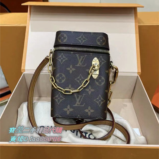 現貨+免運 LV 路易威登 SAC PHONE BOX 手機包 經典老花 帆布 鏈條包 單肩包 斜挎包 M44914