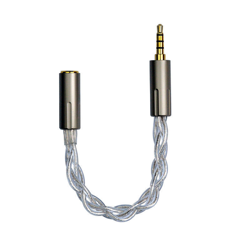 xrl平衡耳機轉接線純銀4.4mm轉2.5轉3.5mm單端公母音頻升級轉接頭