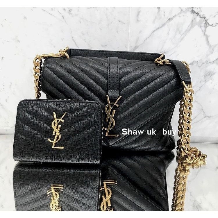 精品二手 YSL 聖羅蘭 經典 手提包 MONOGRAM 中號 學院包 黑色 鏈條包 郵差包 肩背包 斜背包 4