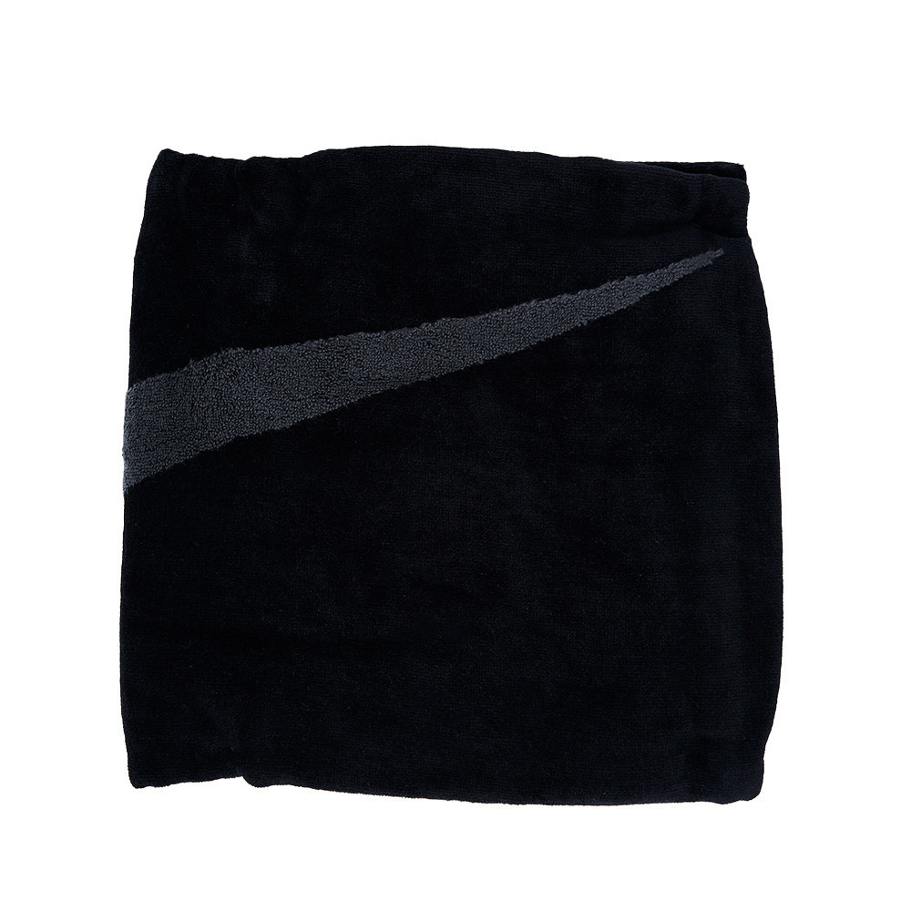 Nike 運動⽑⼱ 黑灰色 純棉 浴巾 海邊 游泳 戲水 慢跑 毛巾 N100192904-6LG