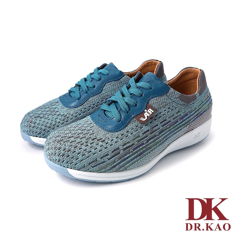 【DK 高博士】炫彩線條女空氣鞋 89-2090-72 淺藍
