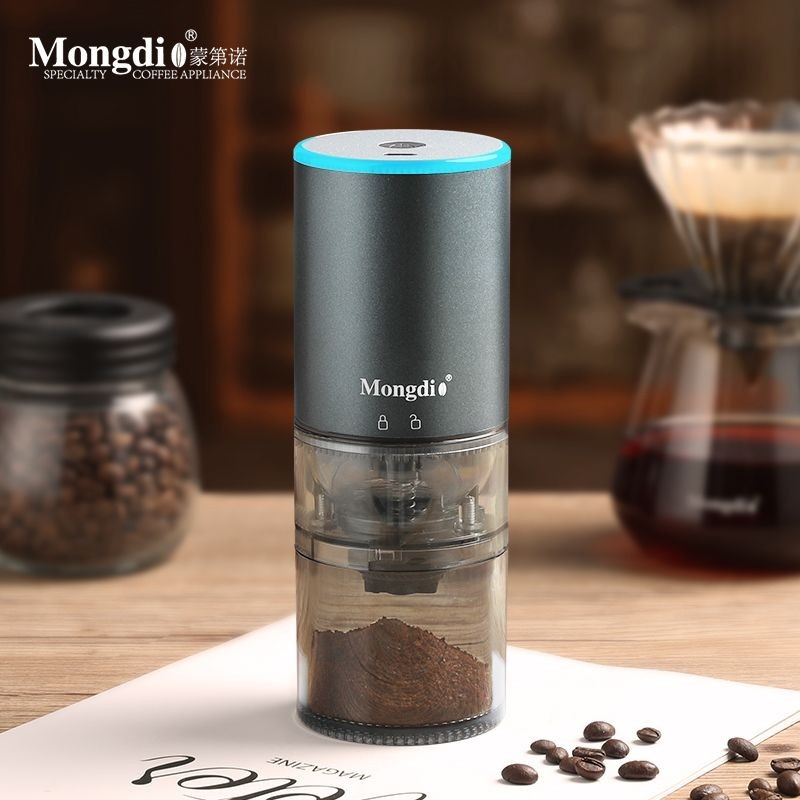 Mongdio電動磨豆機咖啡豆研磨機手磨咖啡機充電便攜全自動研磨器
