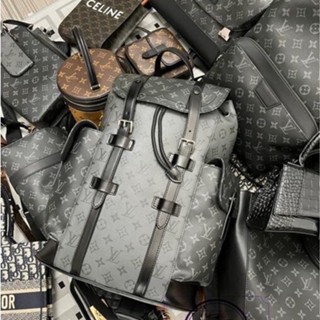 【凱莉二手】LV CHRISTOPHER MM Monogram Eclipse Reverse 後背包 M45419