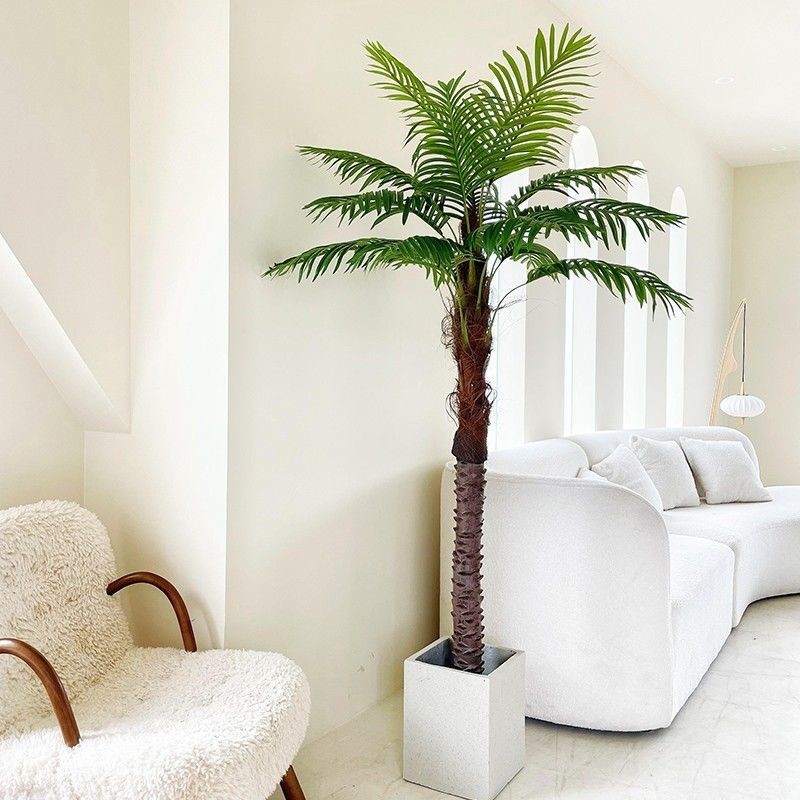 🌸大型室內仿真樹刺葵針葵椰子樹仿真綠植落地盆栽假樹客廳造景裝飾