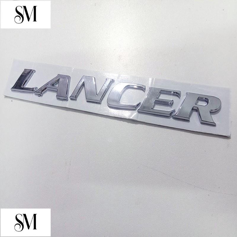 【SYM】1 x ABS Lancer 字母徽標 汽車 後行李箱標誌 徽章 貼紙 貼花 三菱 藍瑟