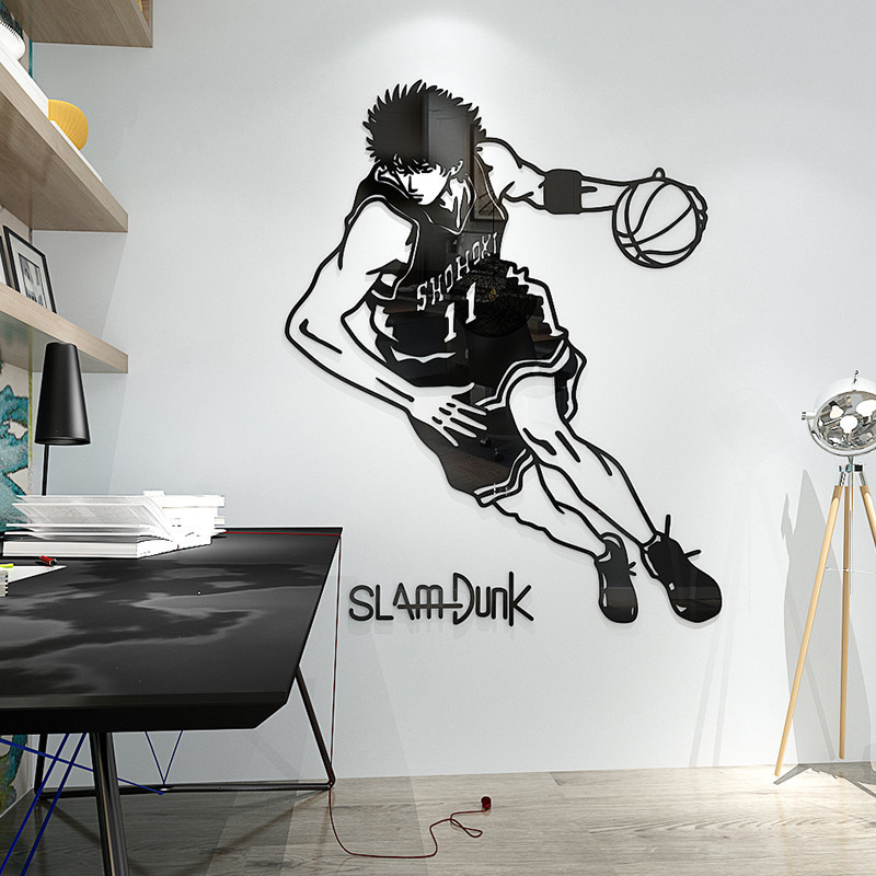 ☋⊕灌籃高手球動漫籃球明星海報人物3d立體壓克力牆貼宿舍男孩房間佈置臥室牆面裝飾畫