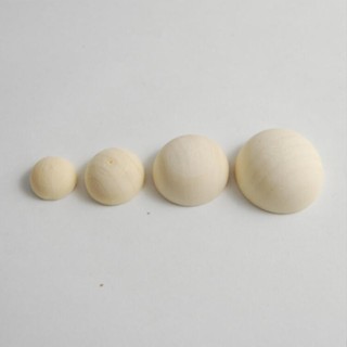 半圓木球實木半球 半邊木珠 二分之一木頭球 手工DIY幾何形教具－小易精品鋪