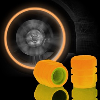 【批發價】5個起批小通用橙黃自發光汽車輪胎氣門嘴蓋/防塵摩托車氣門嘴蓋/酷車裝飾配件