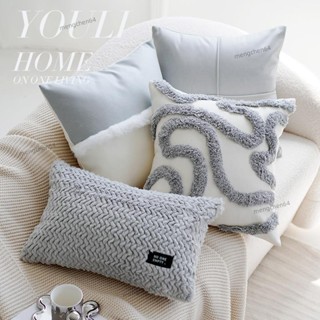 101優選🍀ins奶油色 灰色輕奢靠枕 沙發抱枕套 北歐現代簡約沙發含芯莫蘭迪腰枕