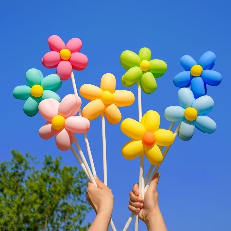 【朵朵】 小紅書同款畢業季氣球花朵手持棒春游野餐生日戶外裝飾拍照布置
