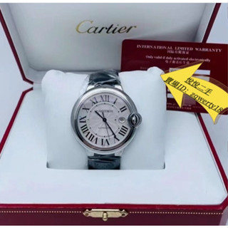 Cartier 卡地亞 W69016Z4 藍氣球系列 42mm自動機械腕表 男 鱷魚紋錶帶