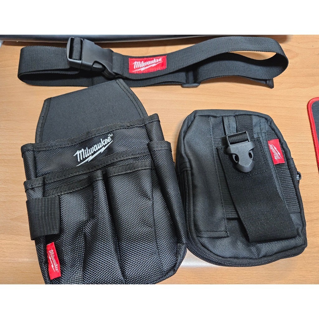【台灣工具】美國 Milwaukee 米沃奇 腰包 工作包 側背包 工作袋 手機袋 可掛可夾 1-ZX-117