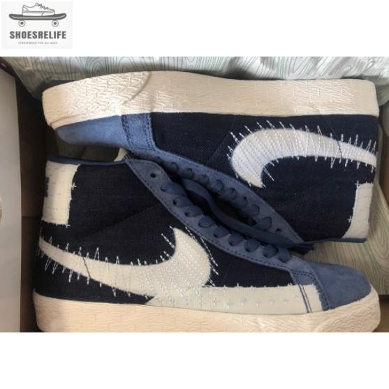 【SR】Nike SB Blazer Mid Sashiko 藍白 刺繡 板鞋 CT0715-400 現貨