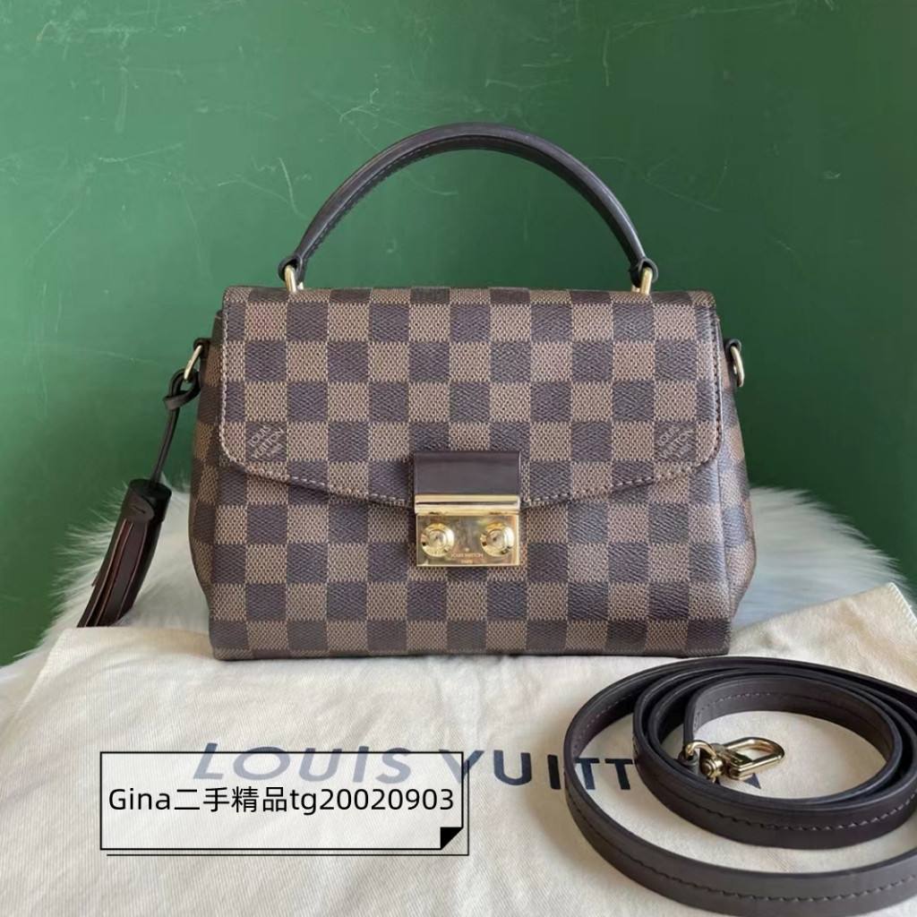 現貨正品 LV 路易威登 CROISETTE 棋盤格郵差包 流蘇包 手提包 斜跨包 N53000