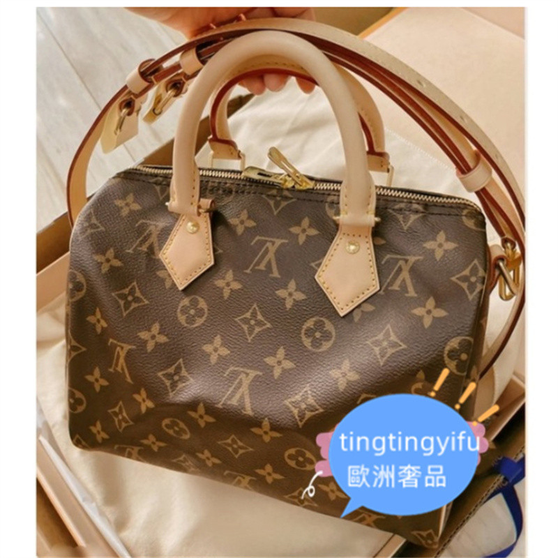 LV 路易威登 SPEEDY 25 枕頭包 肩背包 斜挎包 手提包 M41113