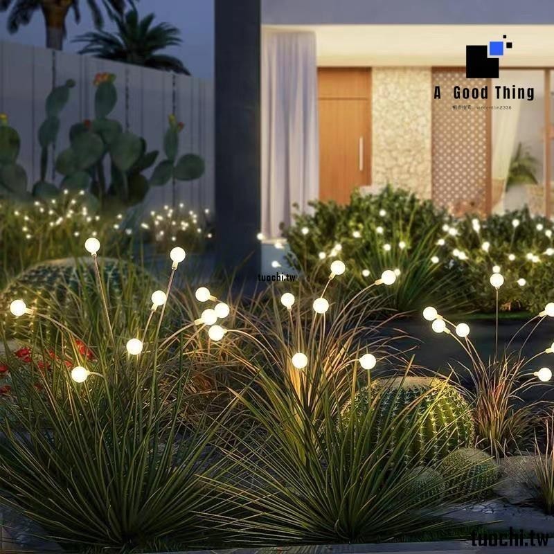 太陽能螢火蟲燈 戶外氛圍庭院燈 創意草坪地插燈,花園裝飾景觀燈 防水 免佈線 戶外燈 園藝裝飾 太陽能路燈