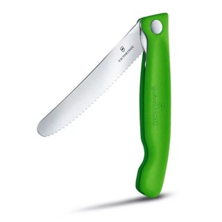 【Victorinox 瑞士維氏】SWISS CLASSIC 野餐刀(鋸齒11cm)-綠(6.7836.F4B) 墊腳石購物網