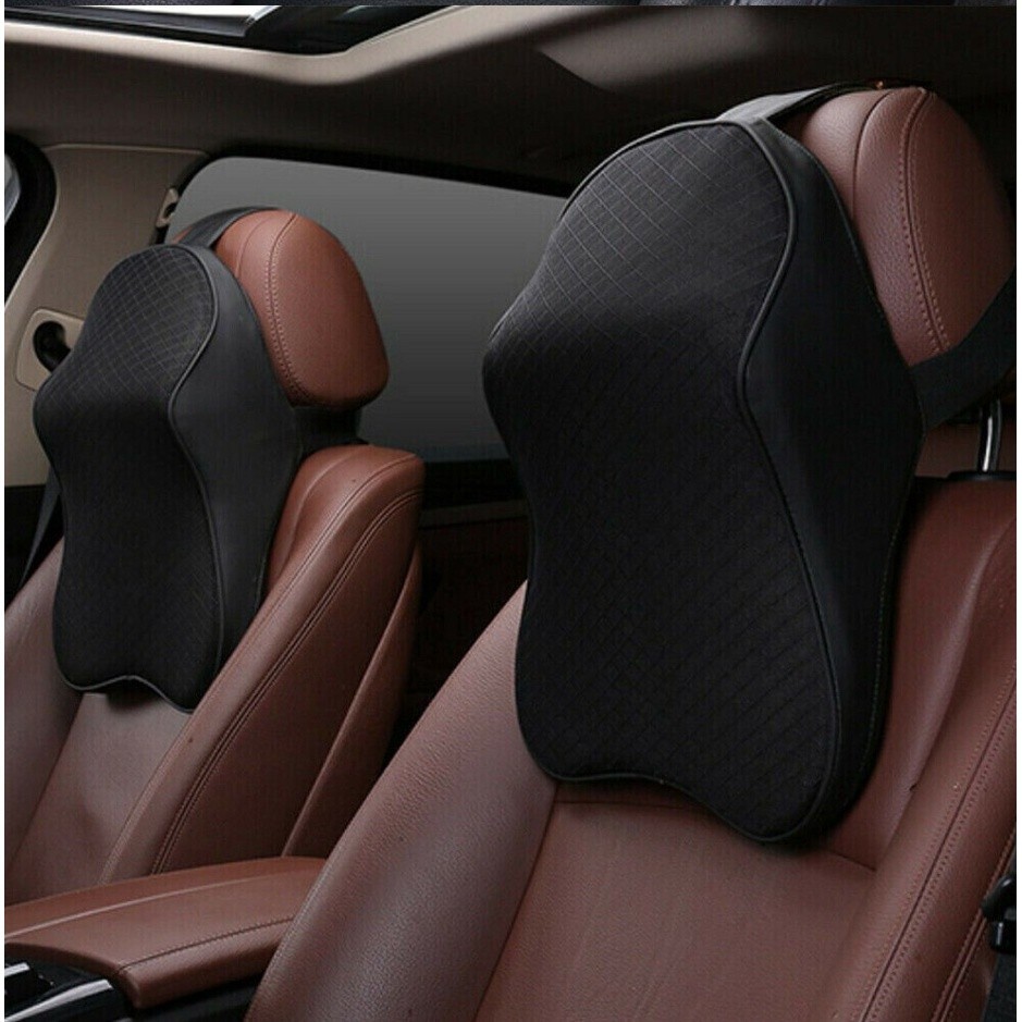 Car Seat Headrest Cushion 3D Memory Foam Pillow Head and Nec