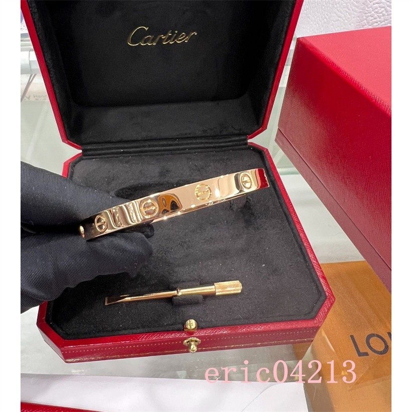 【法國二手】 Cartier 卡地亞 Love系列 18k玫瑰金 寬版無鑽手鐲 B6067417 手環 現貨