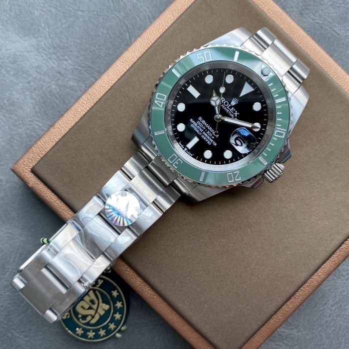 KB二手-Rolex 勞力士勞腕錶新款綠水鬼SUB潛航者 搭載全自動機械機芯 防刮藍寶石玻璃鏡面 不鏽鋼三珠精鋼錶帶