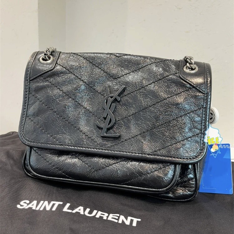 二手免運 Saint Laurent 聖羅蘭 YSL NIKI 小號/中號 郵差包/流浪包/單肩包 533037 郵差