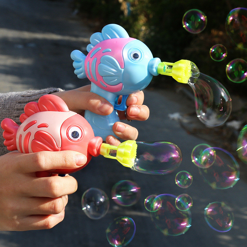 新款泡泡機 不用電泡泡機網紅同款小丑魚萌小魚泡泡槍兒童手持泡泡機戶外玩具