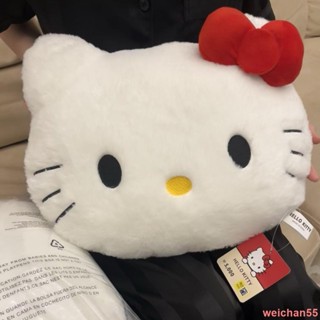 【抱枕靠枕靠墊午睡枕居家】Kitty可愛貓頭毛絨抱枕沙發床頭靠墊車載靠枕午睡枕頭生日禮物女