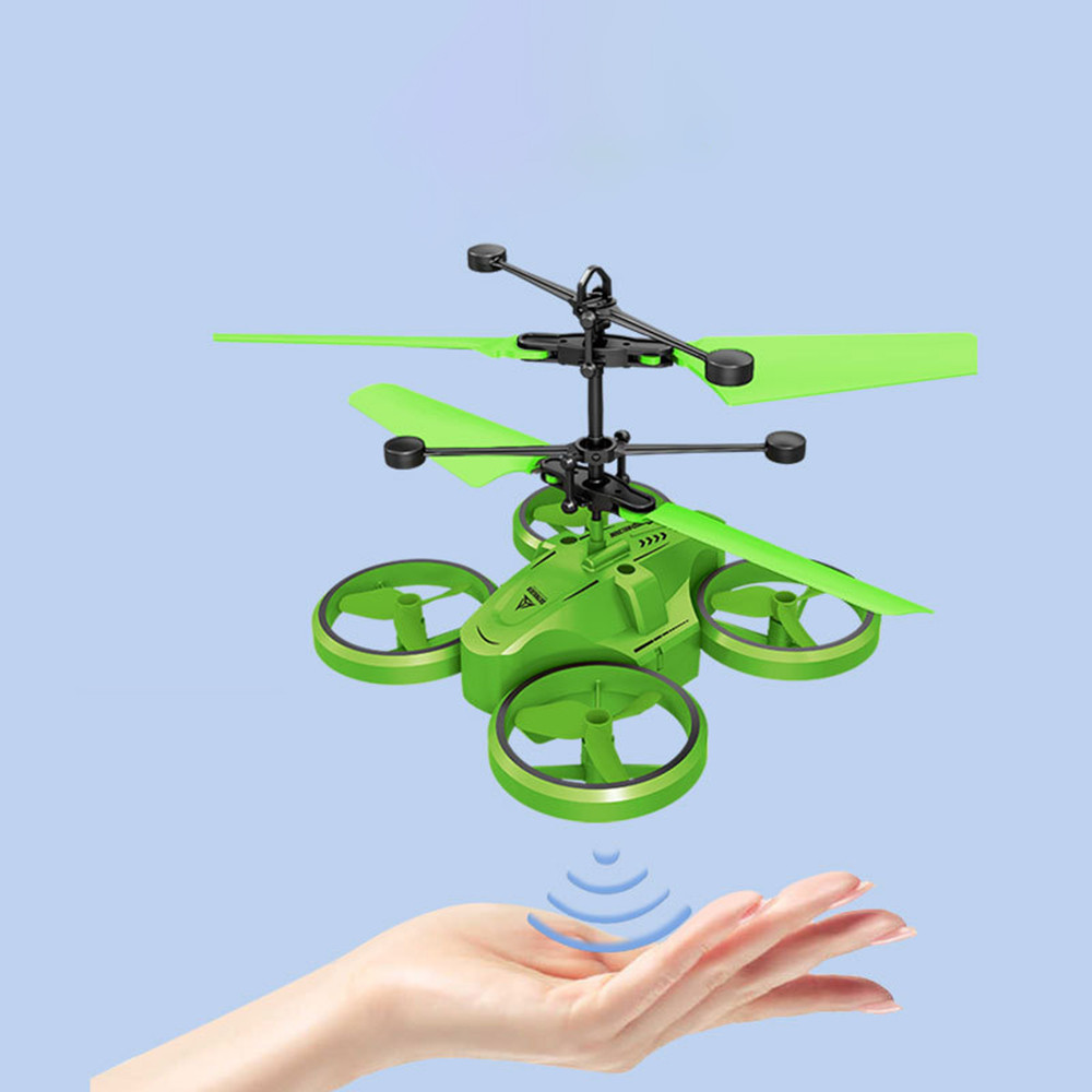 壹源居🎈熱門新款手勢感應四軸飛行器懸浮發光感應直升機兒童玩具飛機