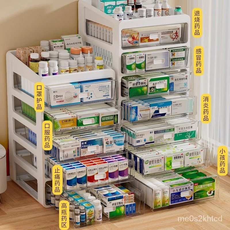 滿額免運📢多層大容量傢庭裝藥箱透明傢用超大號醫藥箱收納盒急救藥品收納櫃