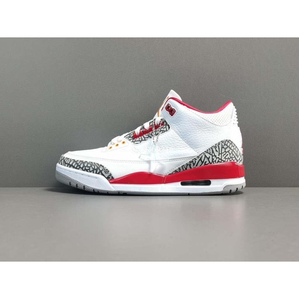 Air Jordan 3 Retro（GS）＂Cardinal Red＂3白酒紅紅雀爆裂氣墊籃球鞋CT8532-126男