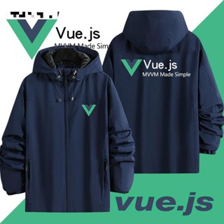 【欣芮服飾】極客vue.js程式員it計算機可定製工裝沖鋒衣夾克外套加絨內膽防風
