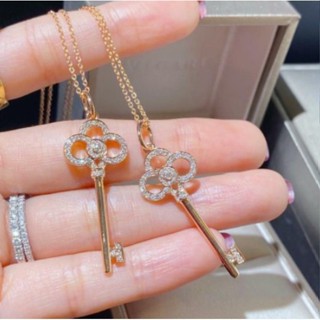 Tiffany 蒂芙尼 18K 玫瑰金 鑽石 皇冠 鑰匙 項鍊 現貨
