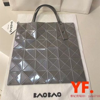 SF二手-三宅一生 BAOBAO 經典款 6x6格 限定金屬灰 手提包 購物袋 單肩包 側背包