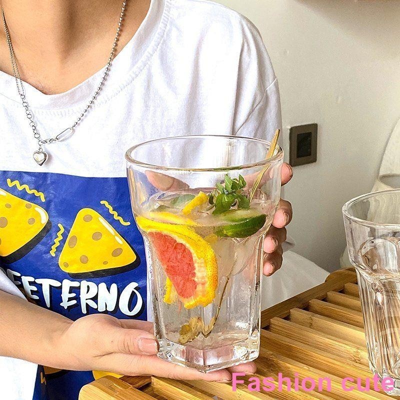 [新品水杯]韓國ondo風ins網紅超大容量玻璃冷飲金桔檸檬果汁水果茶莫吉托杯